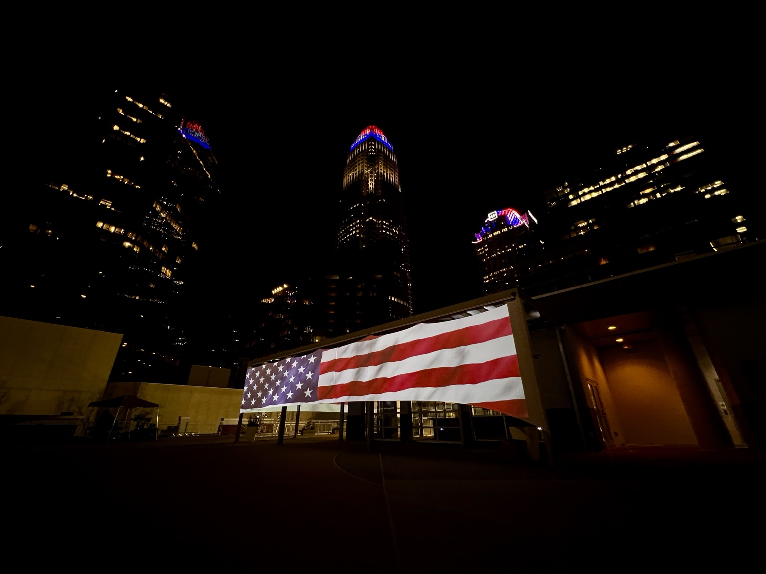 Large-format outdoor projection