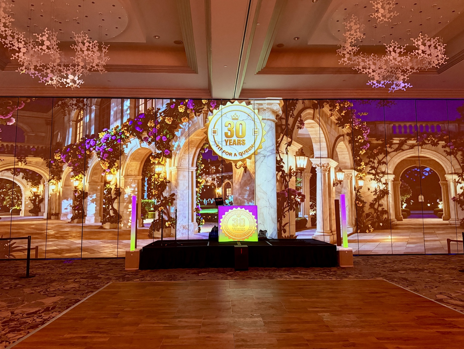 Visuals designed around the venue